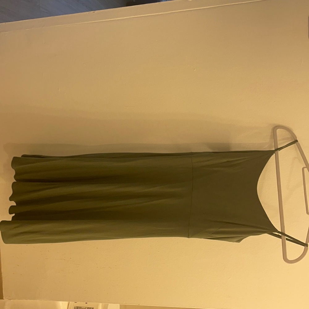 Petite green midi dress